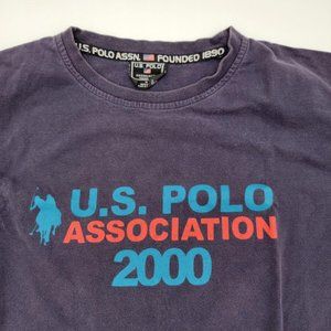 Vintage 2000 Y2K U.S. Polo Assn. Men's XL T-shirt 100% Cotton Graphic Tee